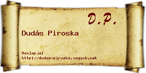 Dudás Piroska névjegykártya