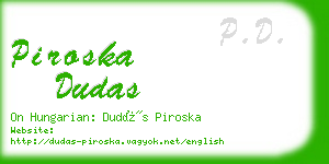 piroska dudas business card